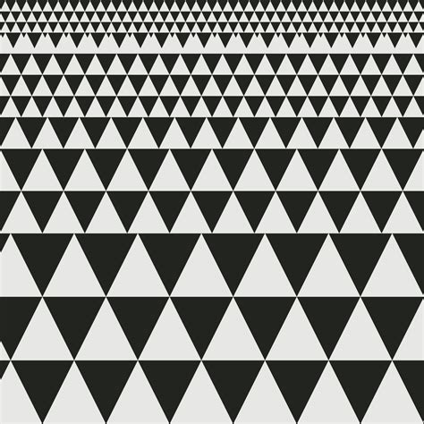 Seamless White To Black Color Transition Triangle Halftone Gradient