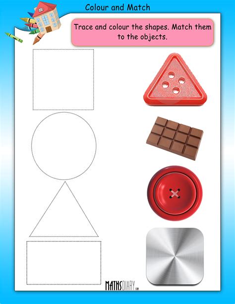 Colour And Match Math Worksheets