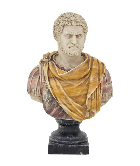 Lot Cast Marble Bust Of The Emperor Caracalla
