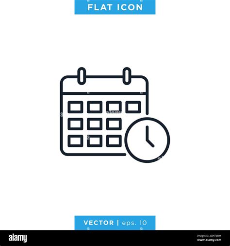 Date And Time Icon Vector Stock Illustration Design Template Vector
