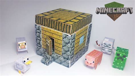 Paper Minecraft Papercraft House How To Make A Paper Minecraft