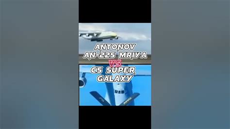 Antonov An 225 Mriya Vs C5 Super Galaxy Lockheed Youtube