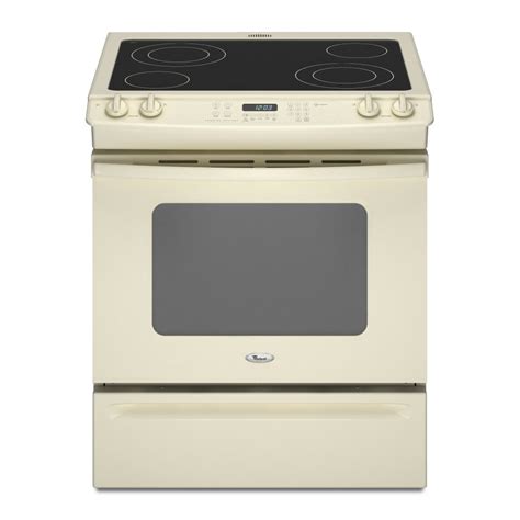 Whirlpool 30 Inch Smooth Surface Slide In Electric Range Color Bisque