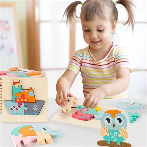 Kids Wooden Board Early Learning Toy Puzzle Game Yor Market