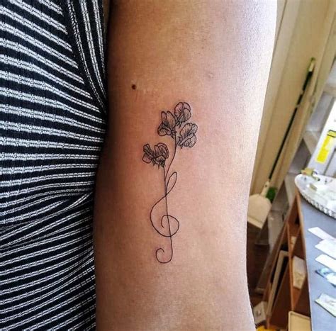 Top 57 Best Sweet Pea Flower Tattoo Ideas 2021 Inspiration Guide