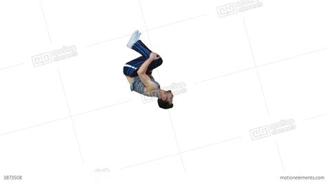 Man Performing A Backflip In Slow Motion Stock Video Footage 3873508