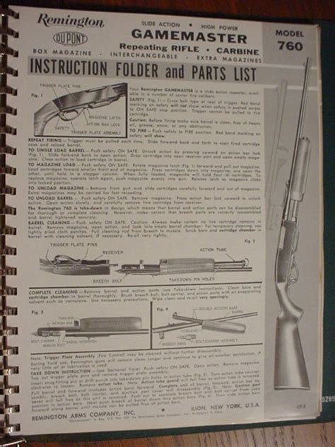 Remington Pump Original Instruction Manual For Sale At Gunauction