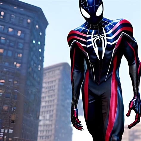 Black Symbiote Suit Miles Morales Ai Generated By Infinitygd8 On