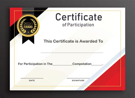 Free Sample Format Of Certificate Of Participation Template Regarding
