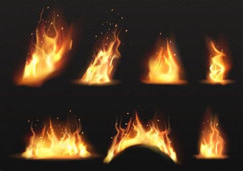 Versus vector symbol with fire frames. Scarica gratis Set Di Fiamme Ardenti Fuoco Realistico Di ...