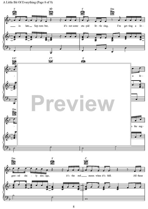 a little bit of everything sheet music by dawes for piano vocal chords sheet music now