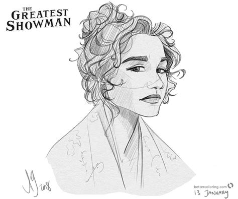 Digital the greatest showman printable coloring sheet. The Greatest Showman Coloring Pages Awesome Fan Art by ...