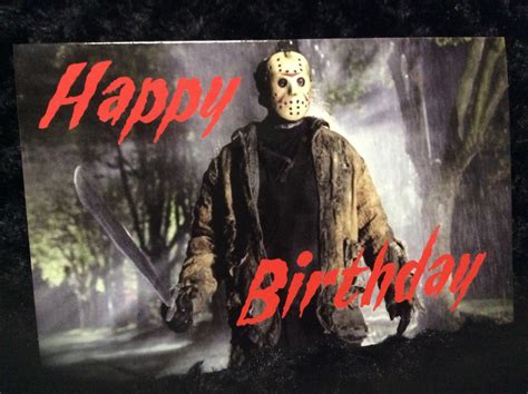 Horror Birthday Card Greeting Card Halloween Jason Etsy Australia