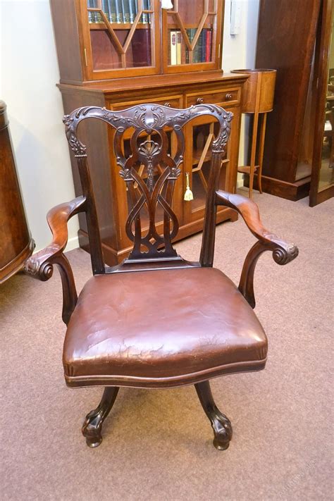 Explore vintage, design classic and industrial swivel chairs online at pamono. Chippendale Style Swivel Desk Chair - Antiques Atlas