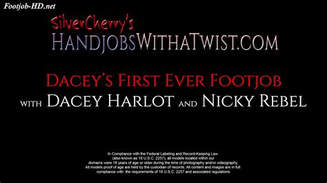 dacey s first ever footjob silvercherrys handjobs with a twist dacey harlot footjob