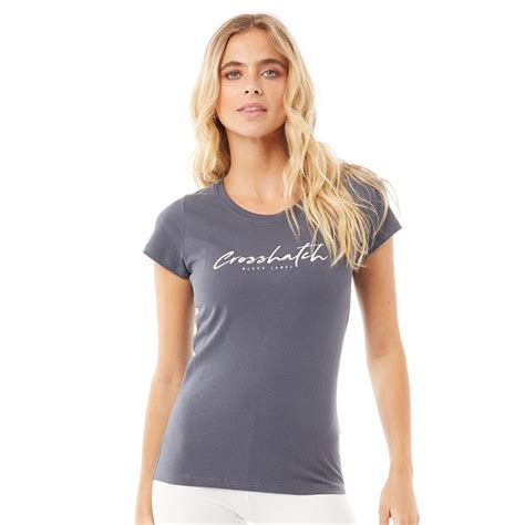 Buy Crosshatch Womens Evermoore T Shirt Navy