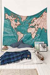 Urban Outfitters Tapestry World Map Photos