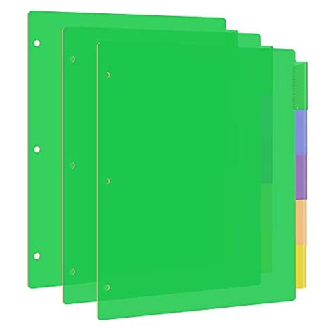 Reviews For Amazon Basics 3 Ring Binder Dividers With 5 Tabs Plastic