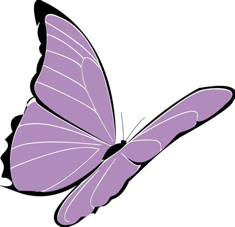 Purple Butterfly Flower Clip Art