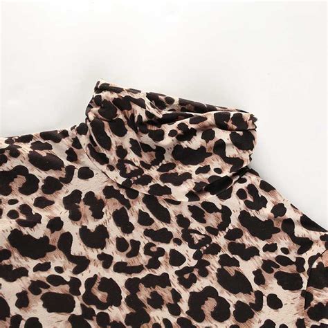 Cheetah Leopard Print Long Sleeve Thong Bodysuit Sunifty