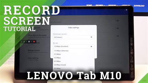 How To Start Screen Recording In Lenovo Tab M10 Screen Recorder Youtube