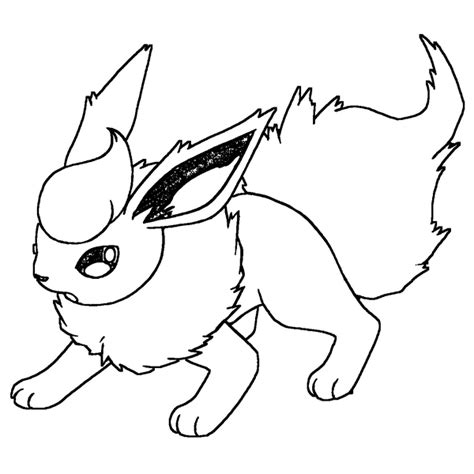 Flareon Pokemon Coloring Page