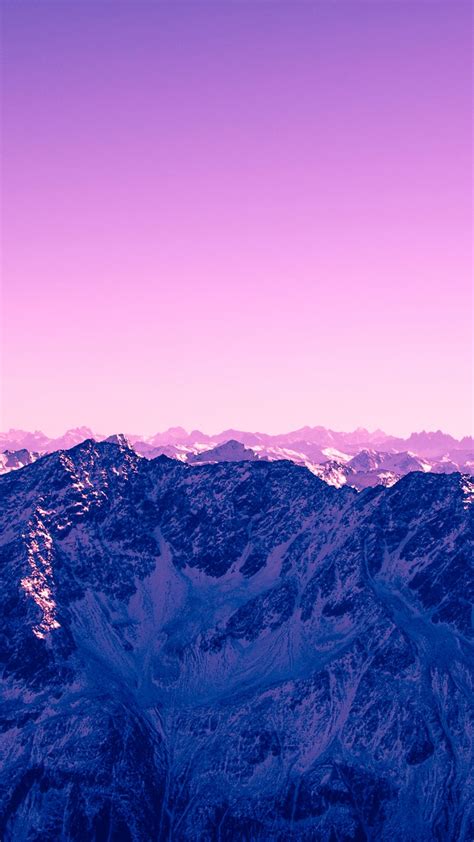 Wallpapers Hd Pink Sky Mountains