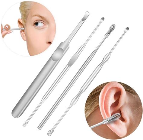 Ear Pick Kit Stainless Steel Ear Cure Earwax Remover Tool Ear Cerumen