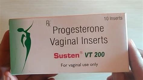 Susten Vt Tablet Progesterone Vaginal Inserts Susten Vt Mg