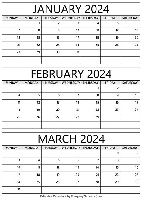 January And February 2024 Calendar Printable Bamby Carline