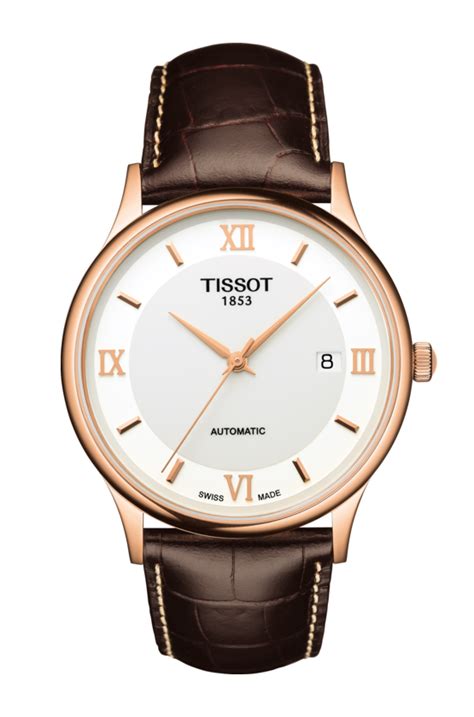 Tissot Rose Dream Automatic Watch with White Dial and Brown Leather Strap | Automatic watches ...