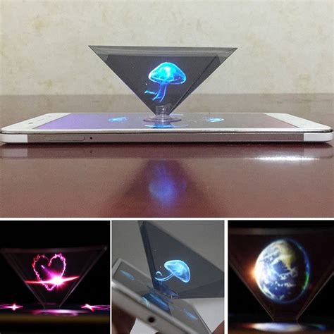 3d Holographic Hologram Display Pyramid Projector Video For Phone Andtablet Pad Shopee Singapore