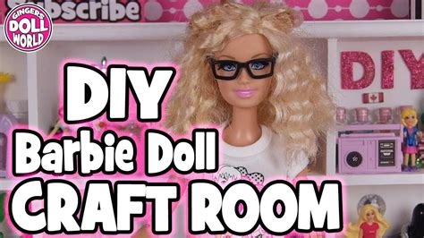 Barbie Doll Craft Room Diy How To Make A Doll Crafting Room Youtube