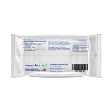 Bioguard Hand And Surface Wipes Soft Pack Pack 200 Entsupplies