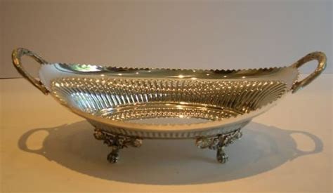 Antique English Silver Plated Bread Basket By Walker And Hall C1900