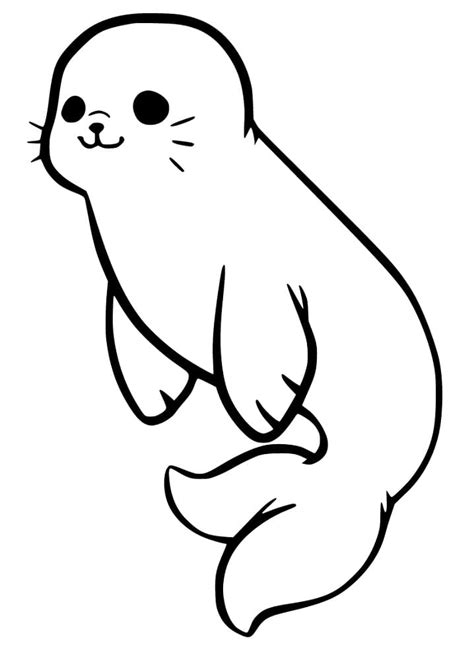 Cute Baby Seal Coloring Page Free Printable Coloring Pages For Kids