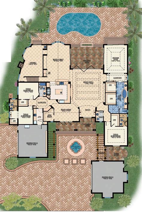 Homes built from mediterranean house plans are highly influenced by the designs found in spain and italy. Simple Mediterranean House Plans Contemporary Coastal Plan ...
