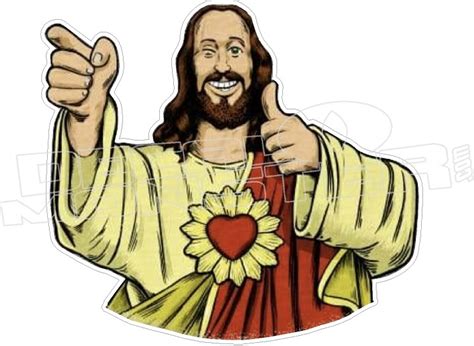 buddy jesus smile thumbs up decal sticker