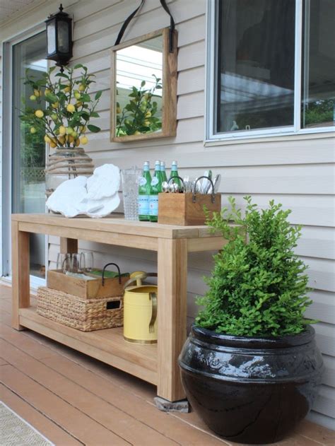 Patio tables should be sturdy, stylish, and the right size and height for your needs. Outdoor Vignette on my Patio: Before & After | My House in ...