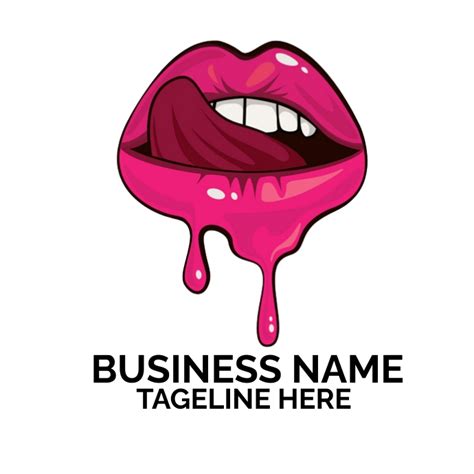 sexy lip biting logo tongue out hd transpare template postermywall