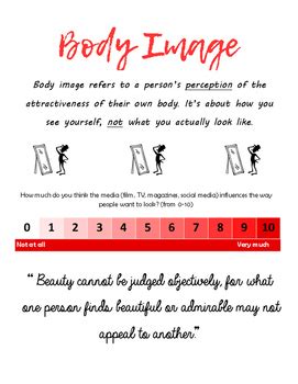 Body Image Worksheets By Perfect S Products Tpt