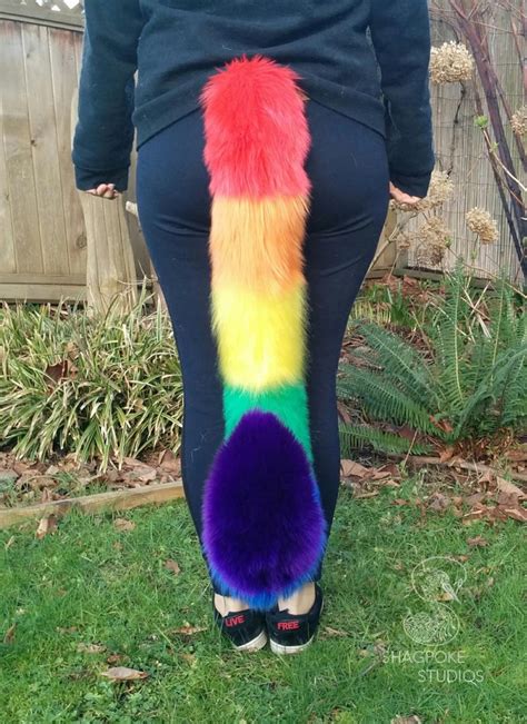 Rainbow Domestic Cat Costume Tail Etsy Italia