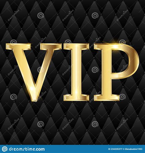 Vip Abstract Quilted Background Diamonds And Gold Letters W Stock