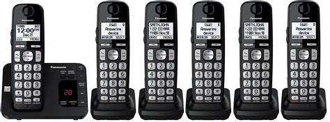 Panasonic Kx Tge433b Plus Three Kx Tgea40b Handsets Cordless Phone With