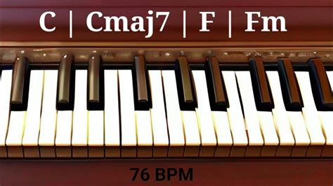 Piano Loop 76 Bpm C Cmaj7 F Fm Youtube