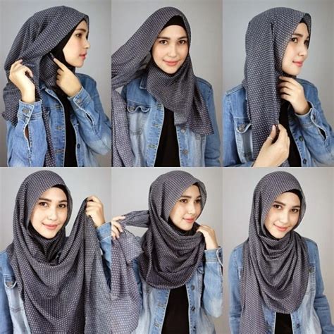 tutorial hijab monochrome simple elegan 2017