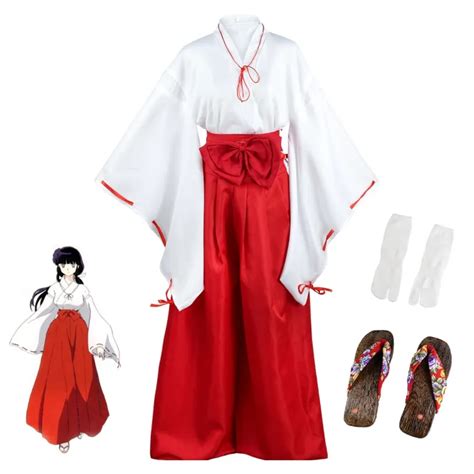 Inuyasha Kikyo Anime Cosplay Costume Witch Cos Costume Japanese Kimono