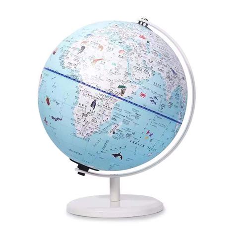 Illuminated World Globe For Kids With Stand 6in1 Rewritable Colorful