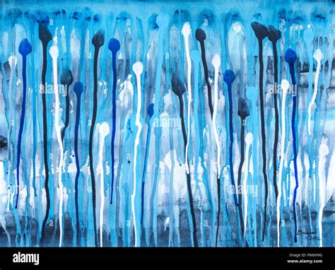 Abstract Drip Painting In Acrylics By Ed Buziak Stock Photo Alamy