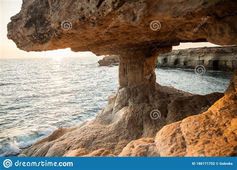 Sea Cave Of Cape Greco National Park In Cyprus Stock Photo Image Of